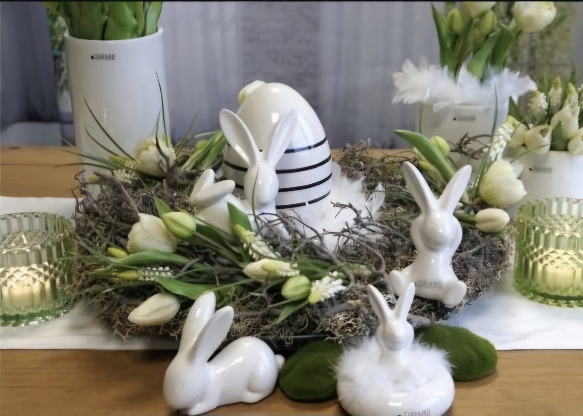 Tiziano Hase Fabrio sitzend creme - Lillyano