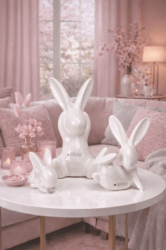 Tiziano Hase Fabrio sitzend creme - Lillyano