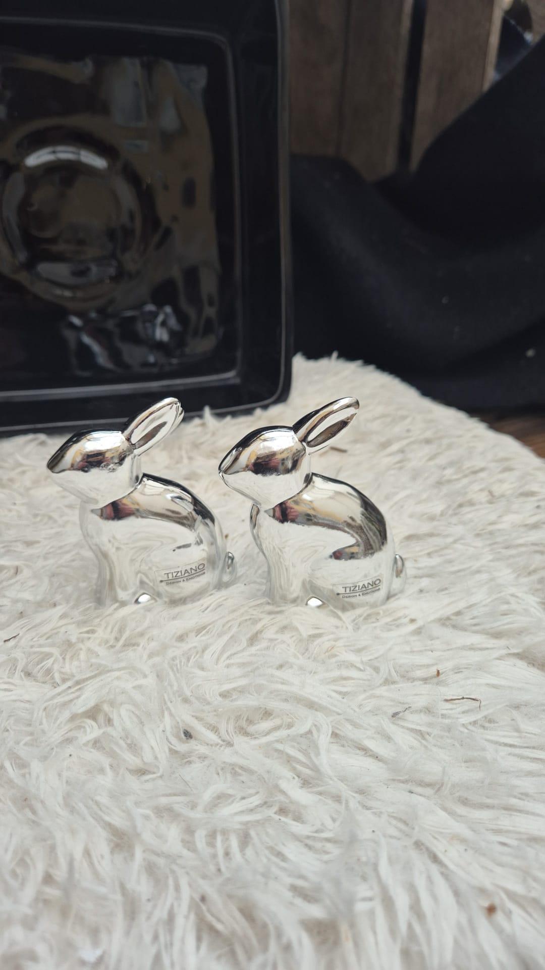 Tiziano Hase silber 8 cm - Lillyano