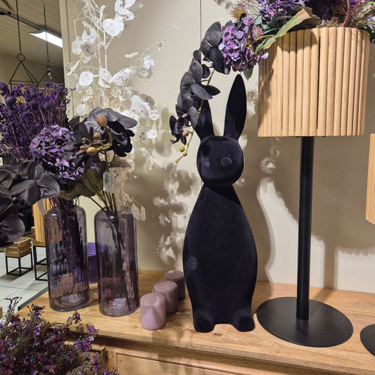 Tiziano Hase XL schwarz 75 cm hoch - Lillyano