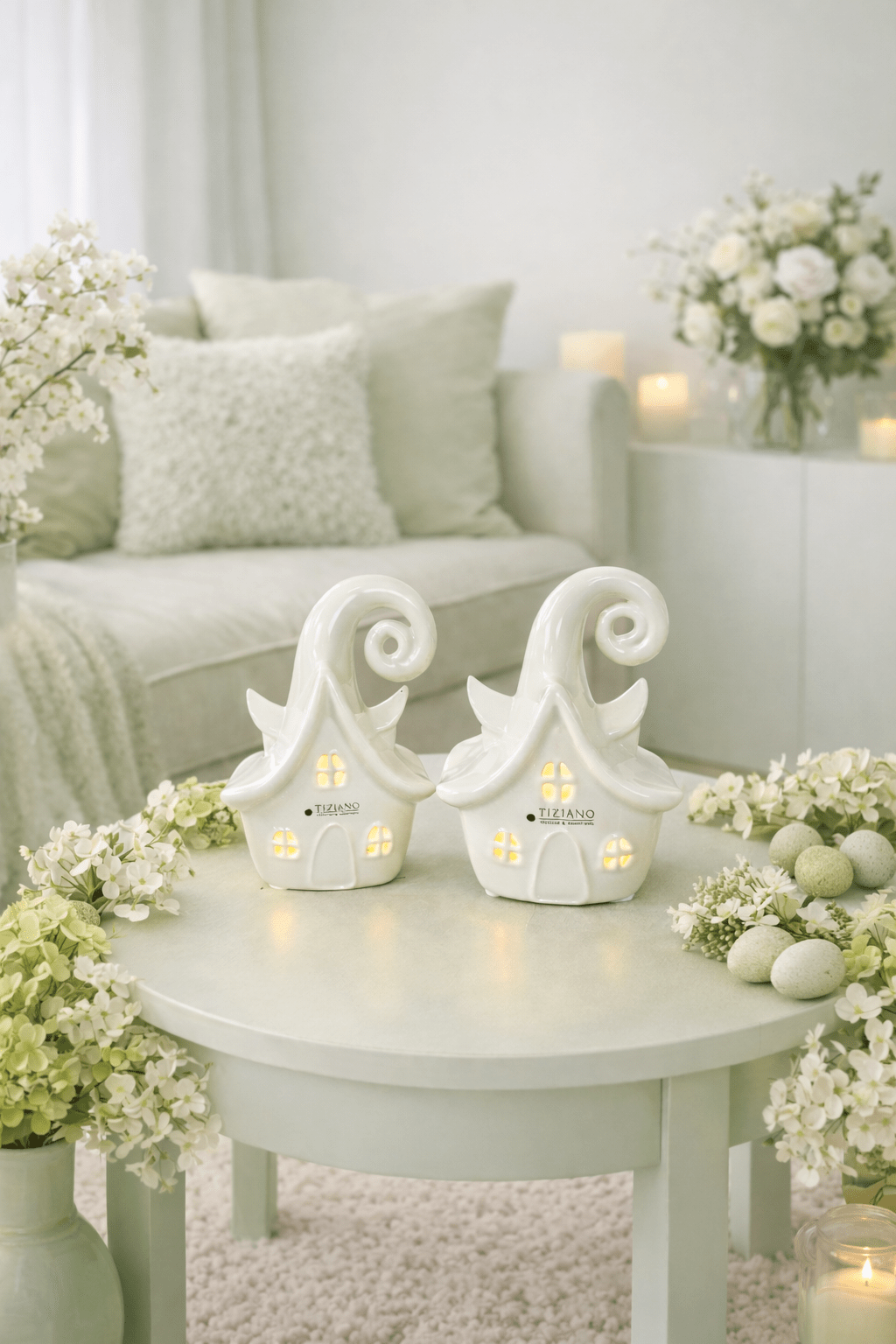 Tiziano Haus Avalon LED und Timer weiß - creme - Lillyano