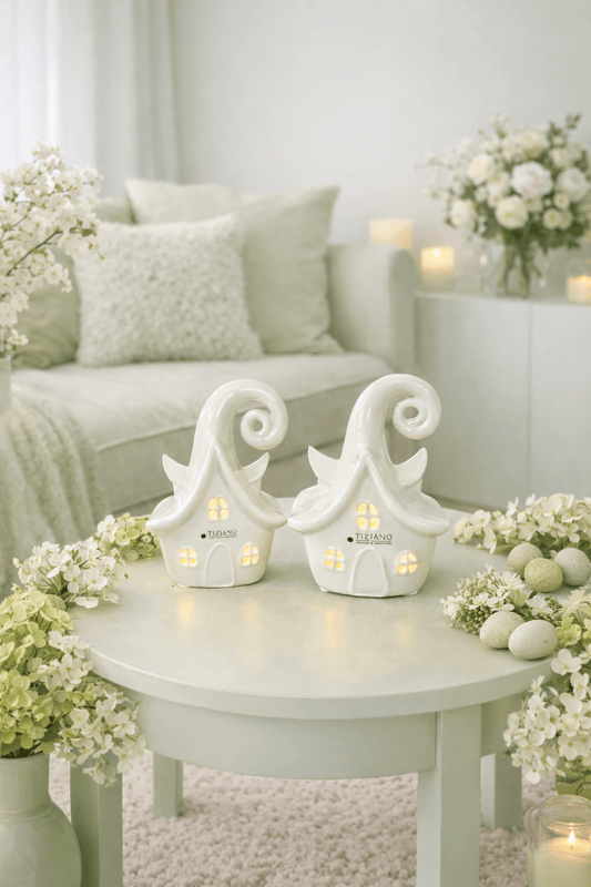 Tiziano Haus Avalon LED und Timer weiß - creme - Lillyano