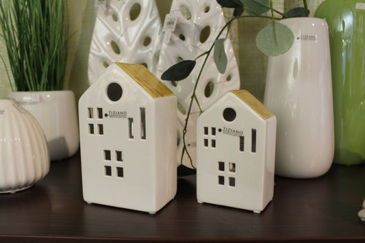 Tiziano Haus Bilbury LED creme - weiß/Holz - Decal Timer - Lillyano