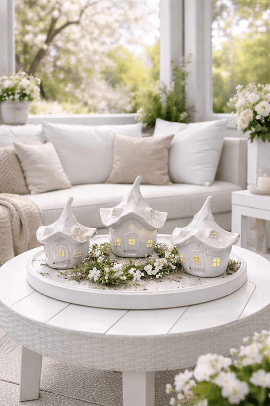 Tiziano Haus Bobelli LED weiß - creme mit Timer - Lillyano