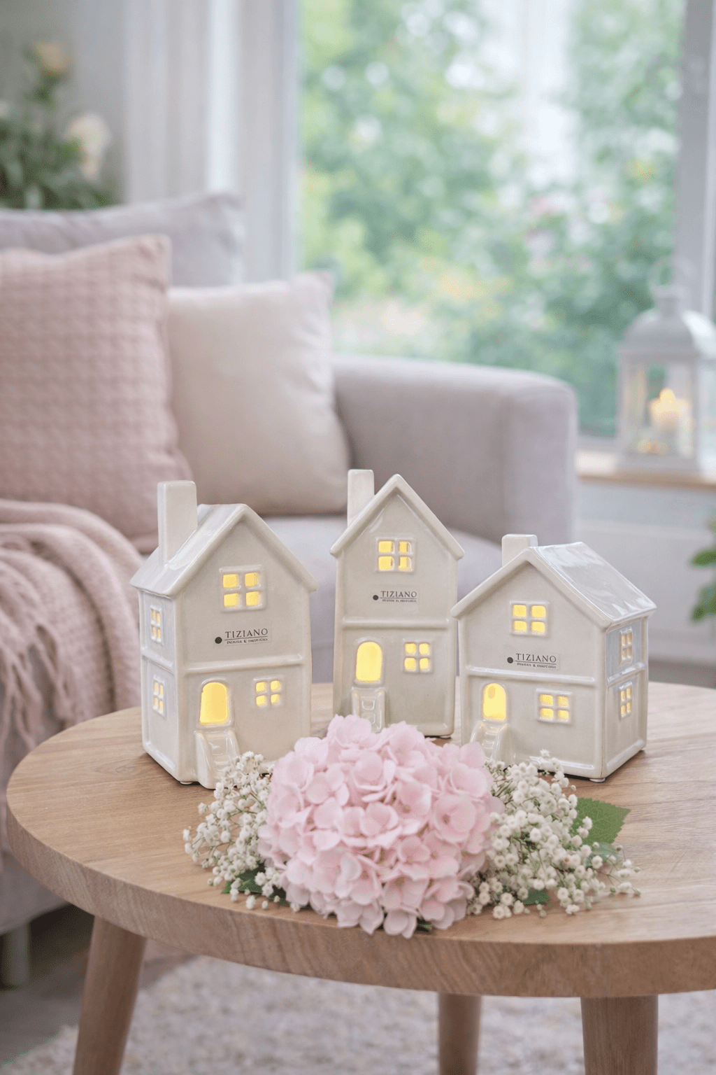 Tiziano Haus Fermo LED mit Timer creme - Lillyano