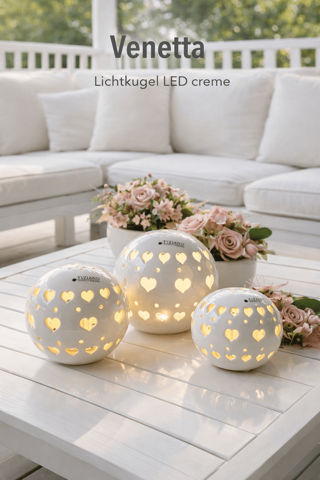 Tiziano Lichtkugel Venetta led und timer - Lillyano