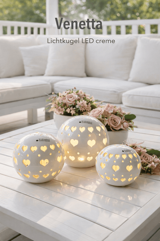 Tiziano Lichtkugel Venetta led und timer - Lillyano