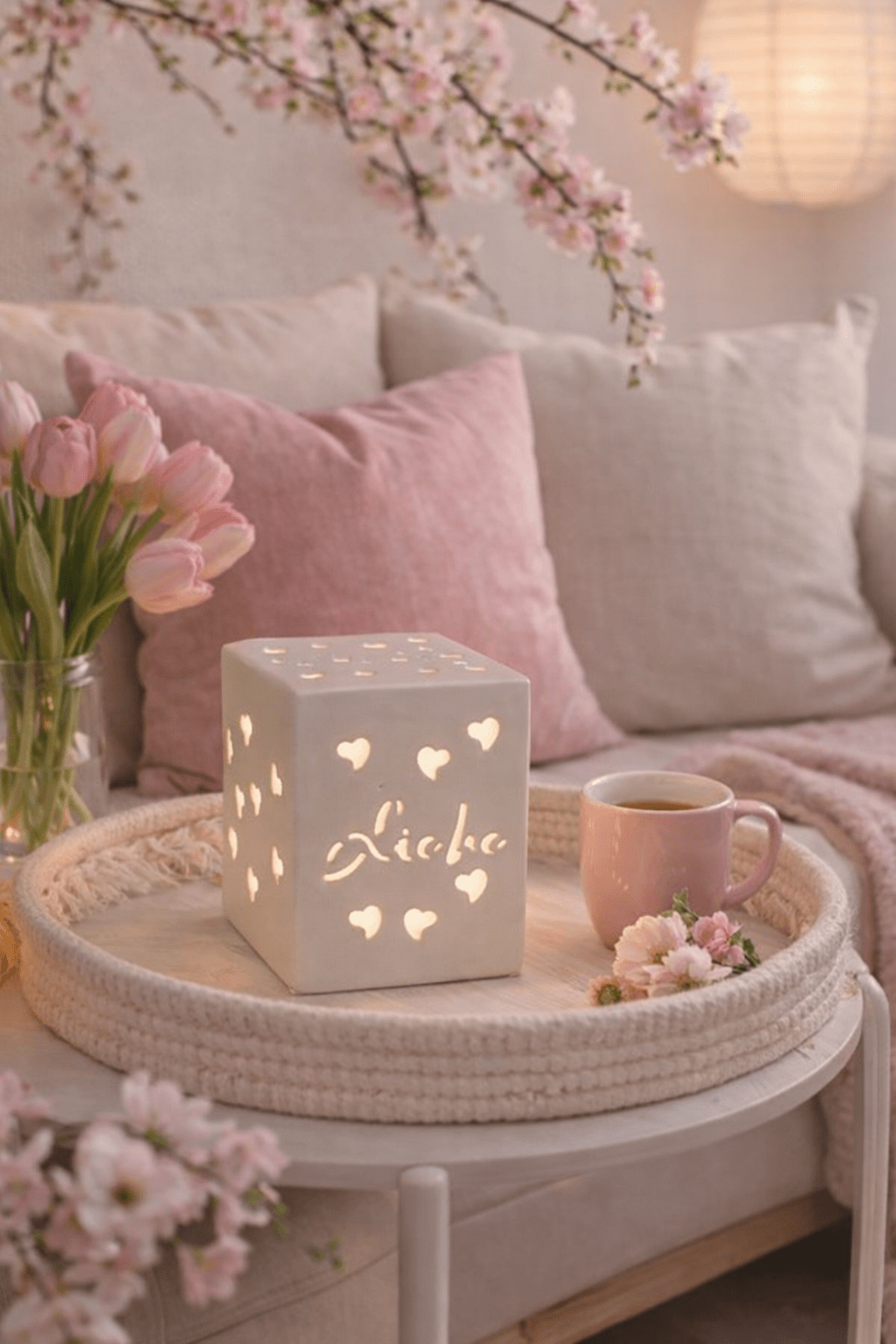 Tiziano Lichtwürfel Tuardo Glück oder Liebe mit Led + Timer - Lillyano