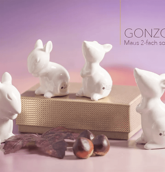 Tiziano Maus Gonzo schnuppernd grau - Lillyano