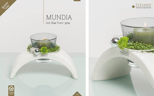 Tiziano Mundia 30.5 cm mit Klarglas Brücke - Lillyano