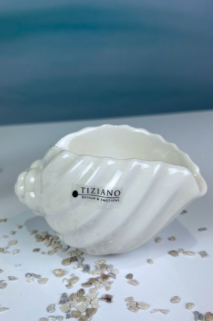 Tiziano Muschelschale Capella creme - weiß - Lillyano