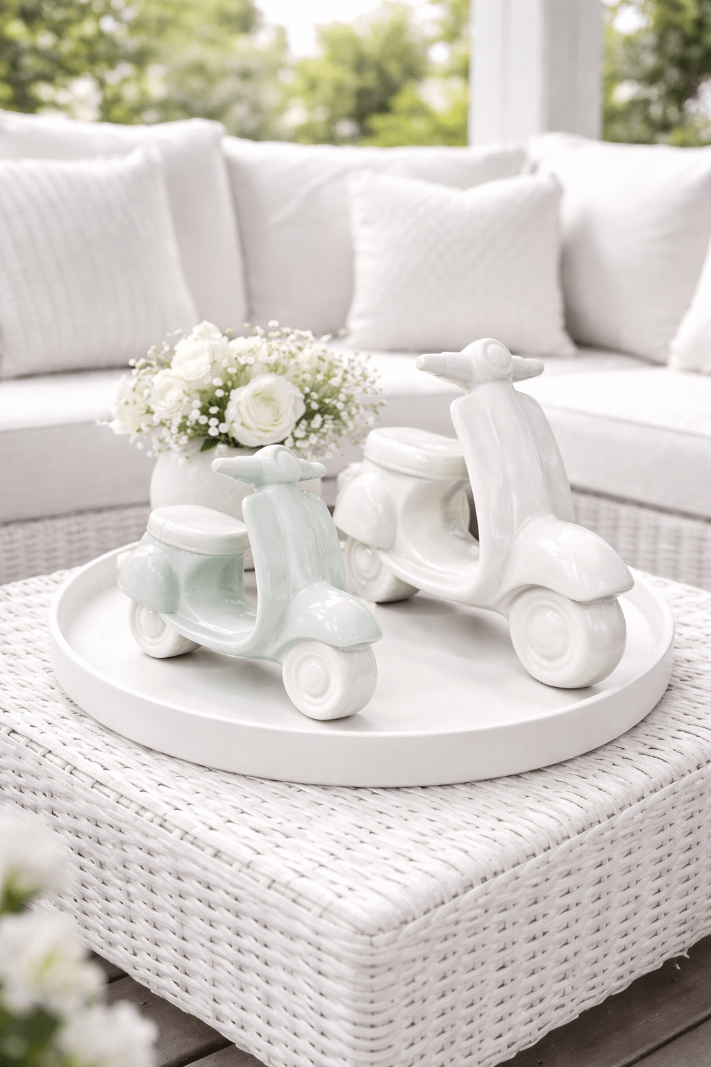 Tiziano Roller Vespina 17cm creme oder mintgrün Vespa - Lillyano