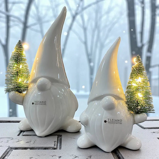 Tiziano Santa Stefano mit Baum LED creme - weiß + timer - Lillyano