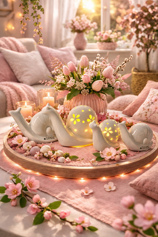 Tiziano Schnecke Teadora led + Timer creme - Lillyano