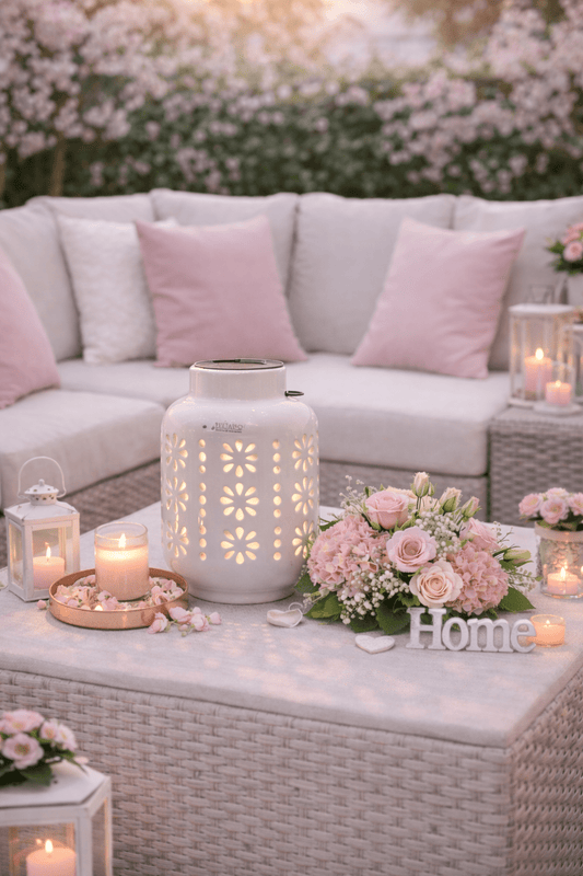 Tiziano Solar Licht Viarella weiß - creme - Lillyano