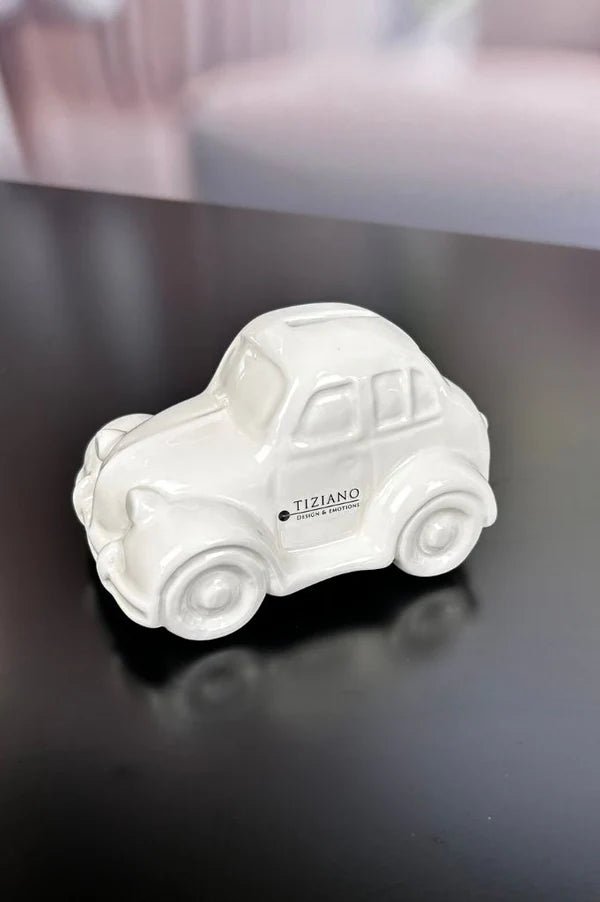 Tiziano Spardose Auto Soldo 13cm creme - Lillyano