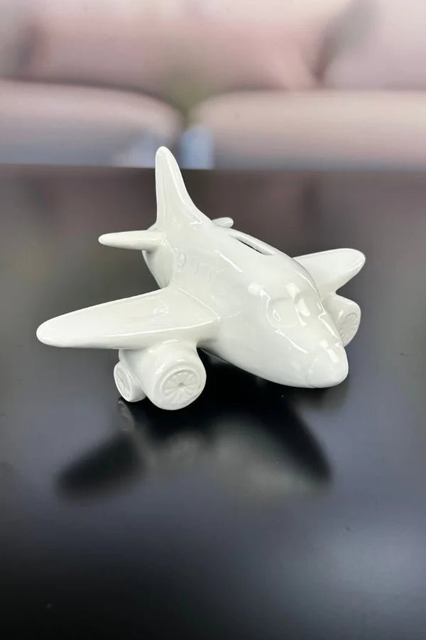 Tiziano Spardose Flugzeug Soldo 13cm creme - Lillyano