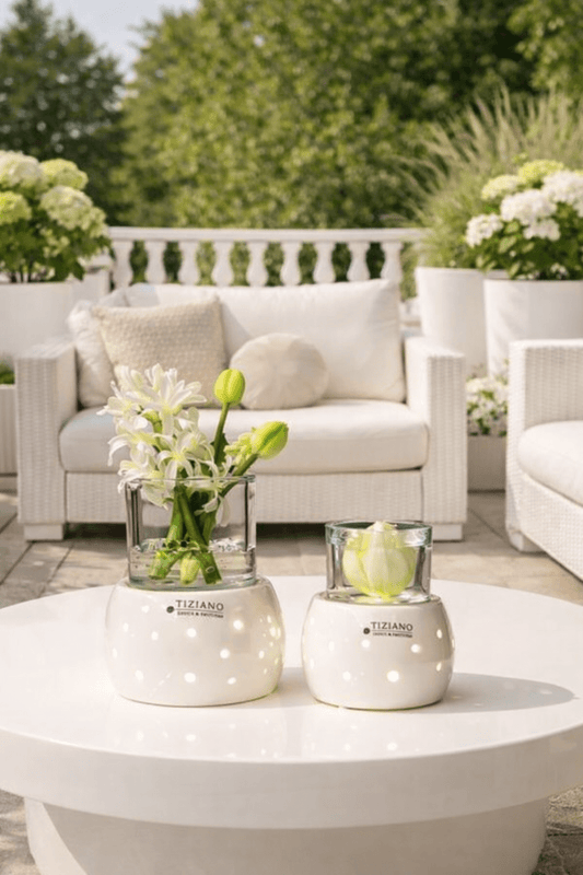Tiziano Teelicht LED Regolo rund creme weiss - Lillyano