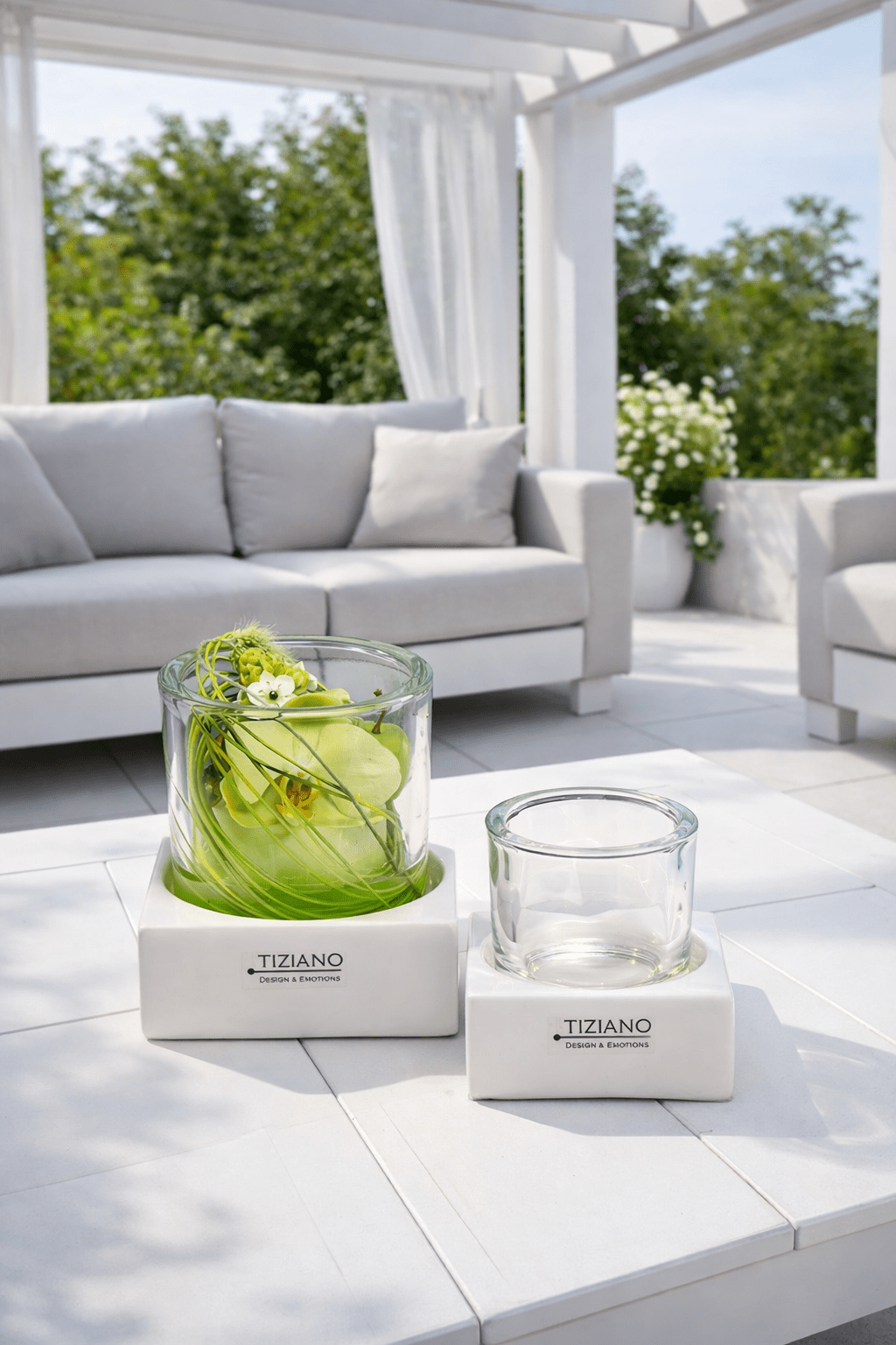 Tiziano Tischlicht Mantova LED mit Timer - Lillyano