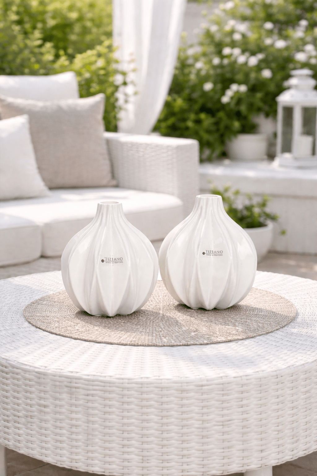 Tiziano Vase Alba creme - weiß 2. Wahl - Lillyano