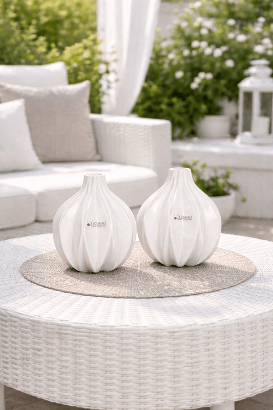 Tiziano Vase Alba creme - weiß 2. Wahl - Lillyano