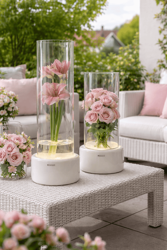 Tiziano Vase Bellagio XXL mit Led Beleuchtung - Lillyano