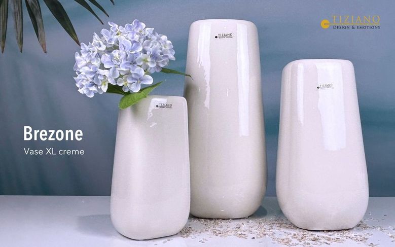 Tiziano Vase Brezone ceme - weiß - Lillyano