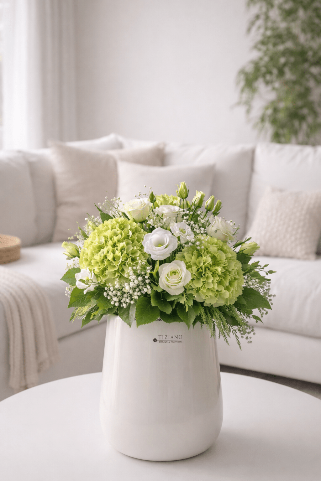 Tiziano Vase Brezone ceme - weiß - Lillyano
