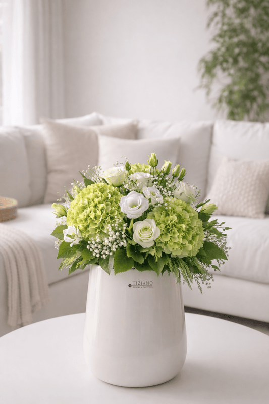 Tiziano Vase Brezone ceme - weiß - Lillyano