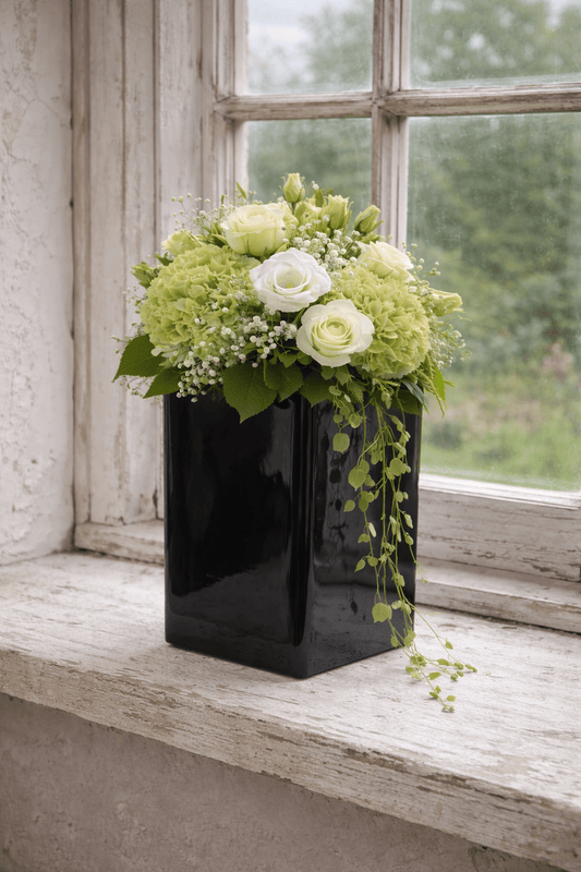 Tiziano Vase Crosia schwarz lido - Lillyano