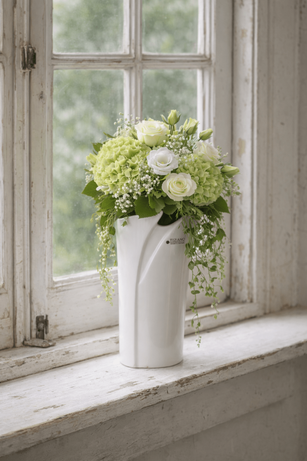 Tiziano Vase Mali creme-weiß – Elegante Keramikvase