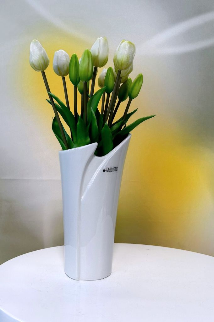 Tiziano Vase Mali creme - weiß - Lillyano