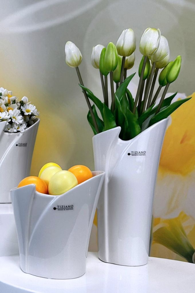 Tiziano Vase Mali creme - weiß - Lillyano