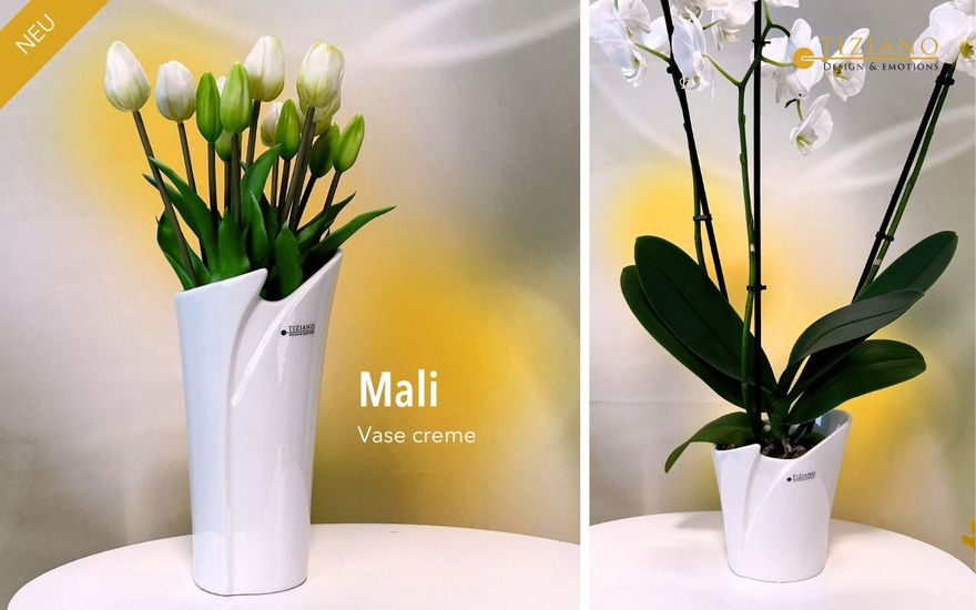 Tiziano Vase Mali creme - weiß - Lillyano