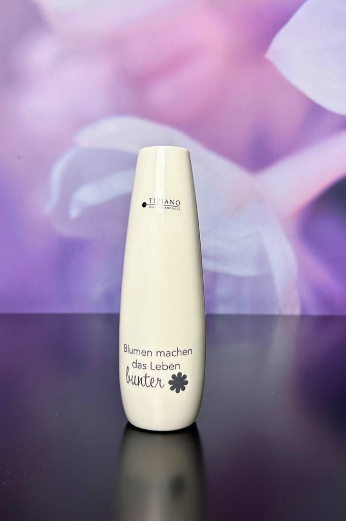 Tiziano Vase Manioli 18cm Blumen machen ..... ceme - weiß - Lillyano