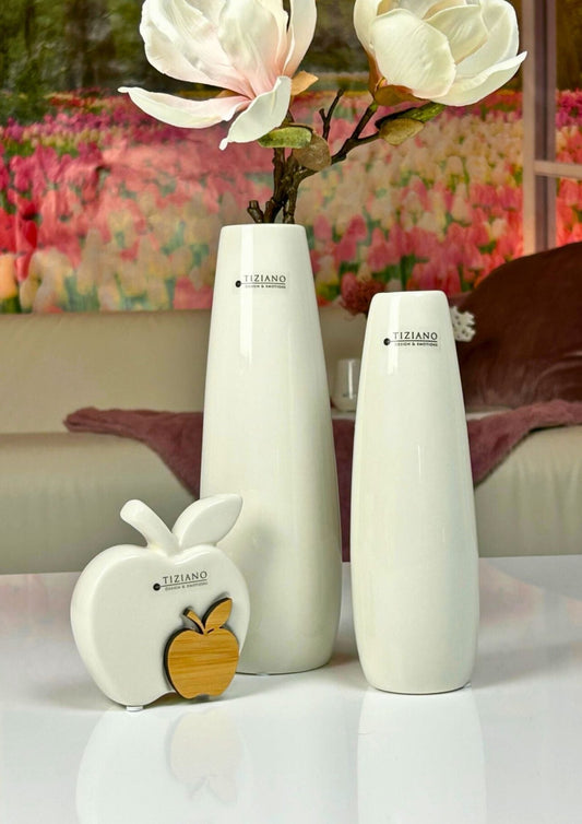 Tiziano Vase Manioli ceme - weiß - Lillyano