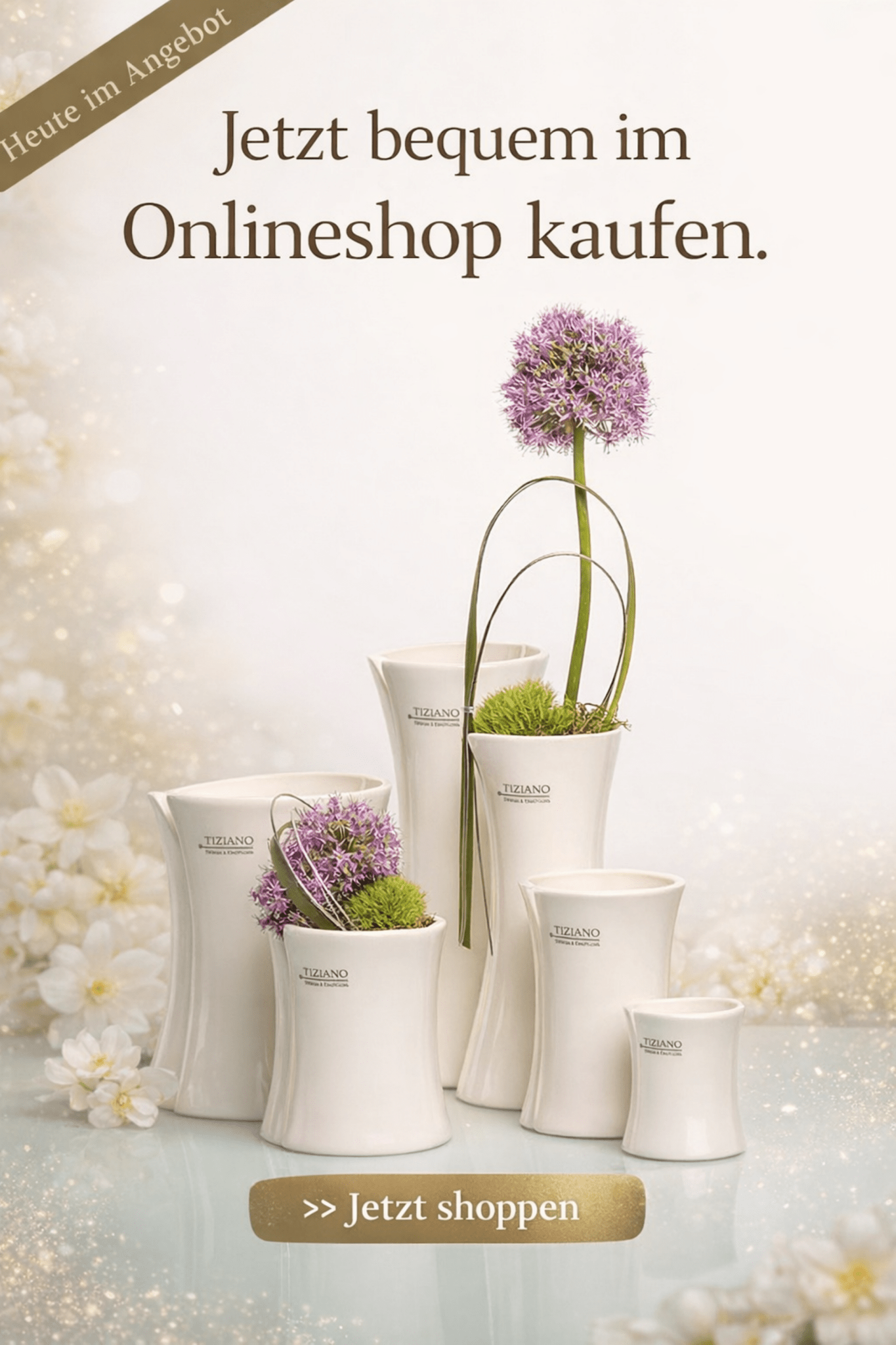 Tiziano Vase Mondavio creme weiss - Lillyano