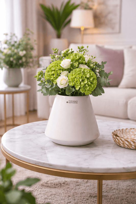 Tiziano Vase Piemont creme weiss Tulpenvase - Lillyano