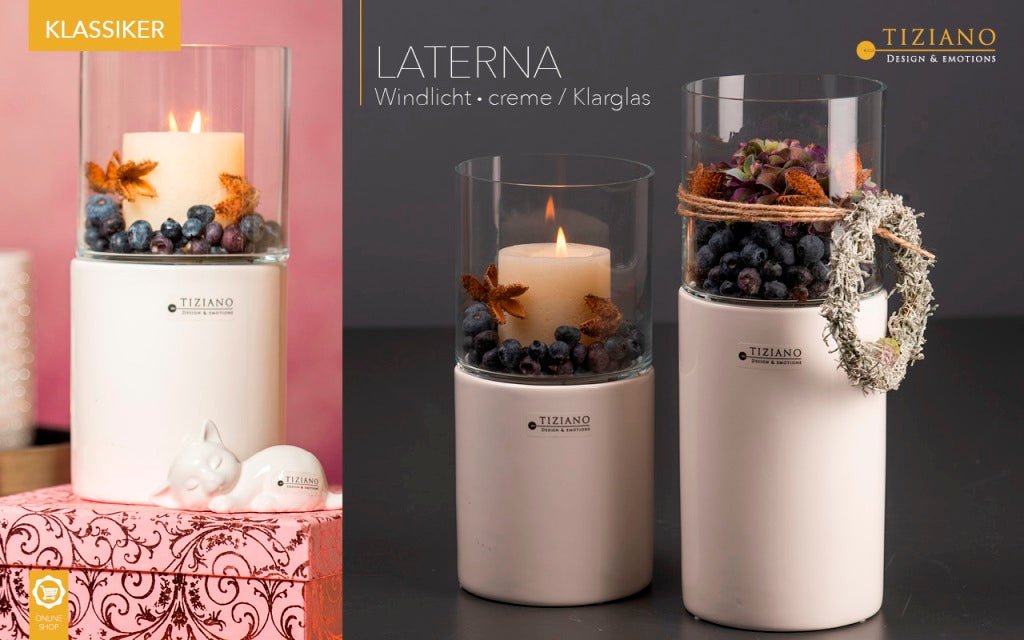 Tiziano Windlicht Laterna LED und Timer - Lillyano