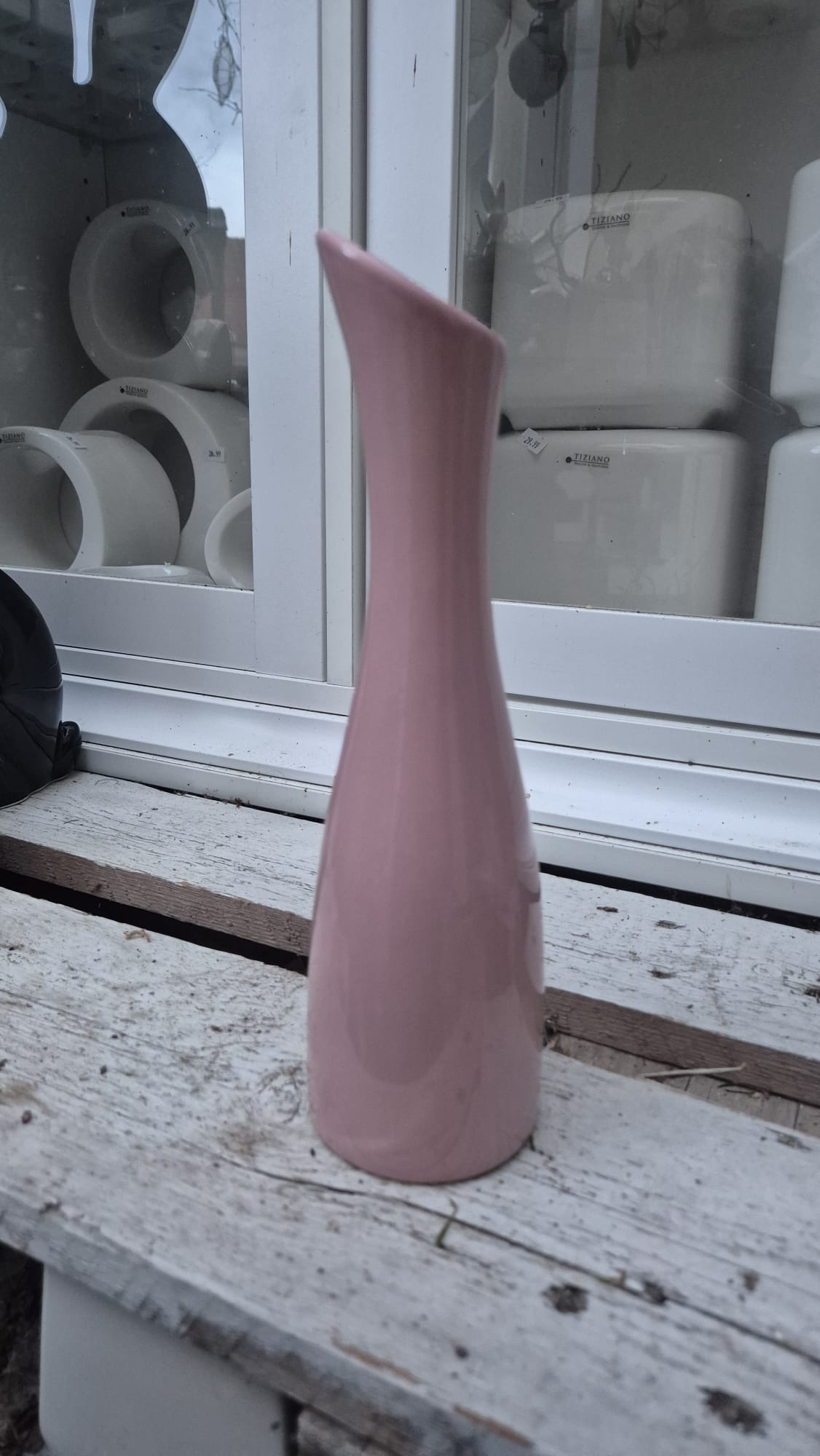 Tiziano Vase 27 cm hoch rosa