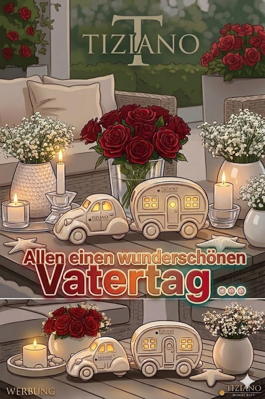 Tiziano Wohnwagen Casina LED und Timer 13 cm creme