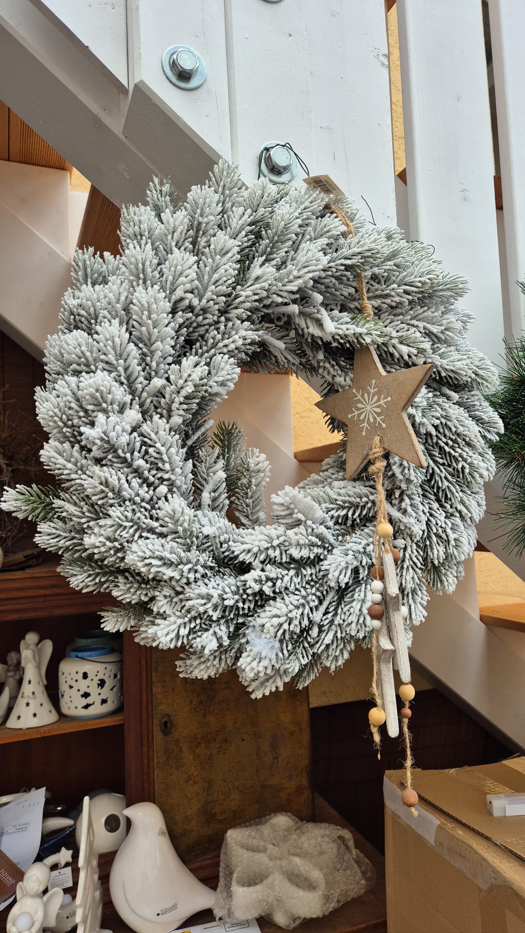 Weihnachten künstlicher Türkranz fertig dekoriert Lillyano
