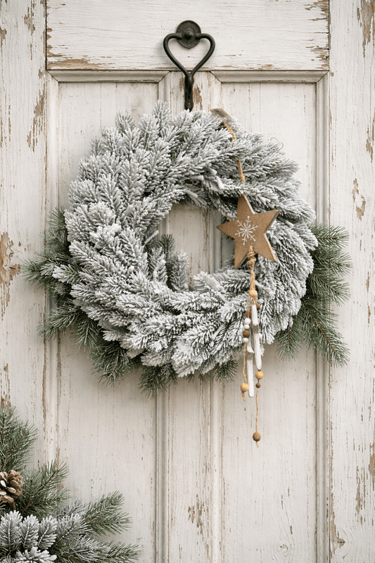 Weihnachten künstlicher Türkranz fertig dekoriert - Lillyano