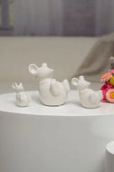 Tiziano Deko Mini-Figur Maus Tom weiß-creme