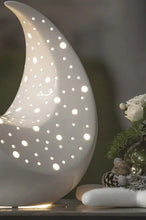 Laden Sie das Bild in den Galerie-Viewer, Tiziano Deko Adria mit LED und Timer creme-weiß Mond

