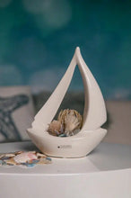 Laden Sie das Bild in den Galerie-Viewer, Tiziano Deko Schale Boot Dorina 23cm weiß-creme
