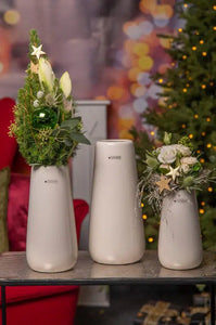 Tiziano Deko Vase Sivati  weiß-creme