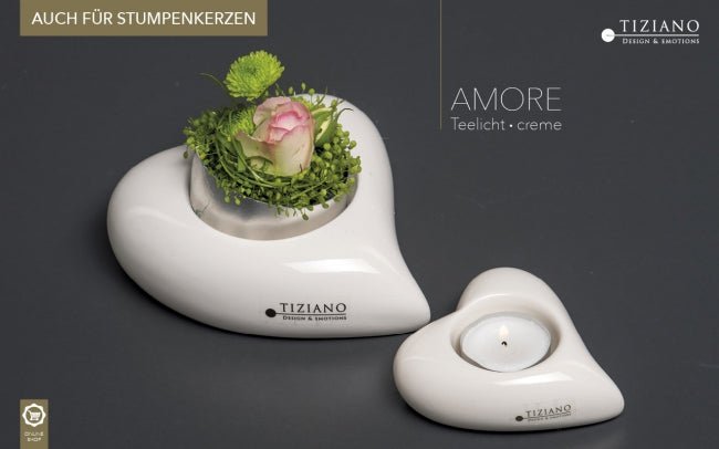 Tiziano Amore Stumpenkerze flach gross - Lillyano