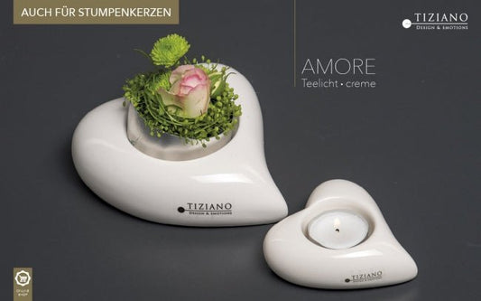 Tiziano Amore Stumpenkerze flach gross - Lillyano