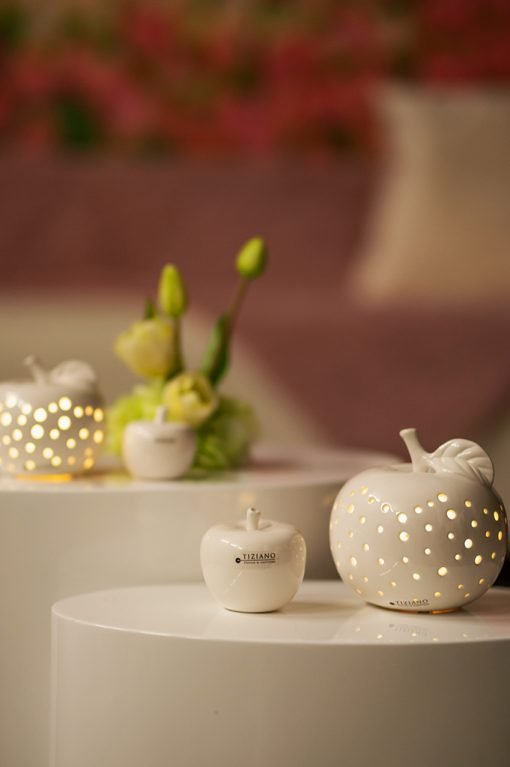 Tiziano Deko Apfel Dolce LED creme AUSVERKAUF - Sale - Lillyano